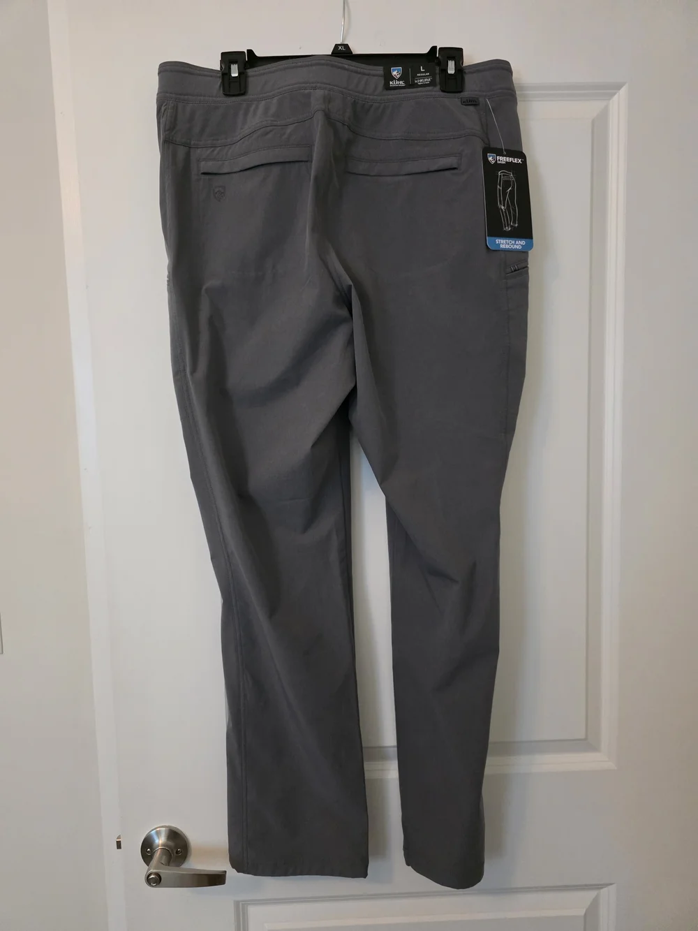 Kuhl Women's Free Flex Dash Straight-Leg Pants in Gray LARGE